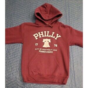 Philly Hoodie Sweatshirt Adult Small City of Brotherly Love Gildan Boho Grunge